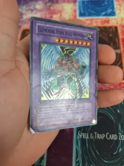 Yugioh Elemental Hero Wild Wingman EOJ-EN035 Super 1st Edition Heavily Played - Image 3