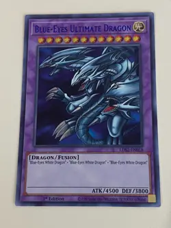 Yugioh Blue Eyes Ultimate Dragon 1st Ultra Rare Green Blue Purple NM - Free Holo - Image 3