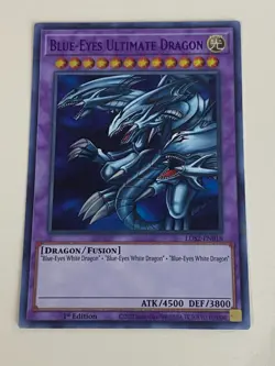 Yugioh Blue Eyes Ultimate Dragon 1st Ultra Rare Green Blue Purple NM - Free Holo - Image 4