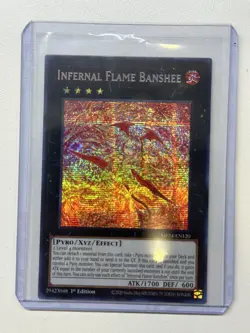 YuGiOh Card Infernal Flame Banshee AGOV-EN043 Ultra Rare 1st Ed Age of Overlord. - Image 1
