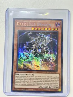 Yugioh! 1x Dark Hole Dragon MP24-EN117 Prismatic Secret Rare 1st Ed NM - Image 1