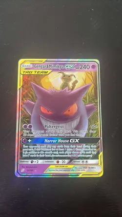 Gengar & Mimikyu GX - 53/181 - Pokemon Team Up Sun & Moon Ultra Rare Card NM - Image 1
