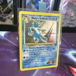 Misty's Golduck Gym Holo Pokemon Card Base Jungle Fossil WOTC NM+ - Image 2