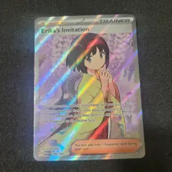 Pokemon TCG Erika's Invitation Scarlet & Violet Holo Ultra Rare Card 196/165 - Image 1