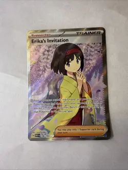 Pokemon TCG Erika's Invitation Scarlet & Violet Holo Ultra Rare Card 196/165 - Image 2