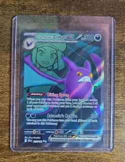 Team Rocket’s Crobat 217/182 Destined Rivals Secret Rare Holo Pokemon Card - Image 1