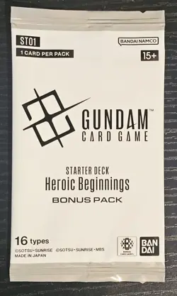 Gundam Card Game TCG : Heroic Beginning Promo Pack Sealed New - Image 1