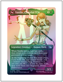 1x Vanille, Cheerful l'Cie, Foil, Borderless Art, Final Fantasy, Magic MTG NM - Image 1