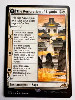 MTG: The Restoration of Eiganjo, Kamigawa: Neon Dynasty, Rare - Image 1