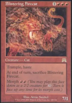 MTG English Blistering Firecat NM Foil Onslaught - Image 1