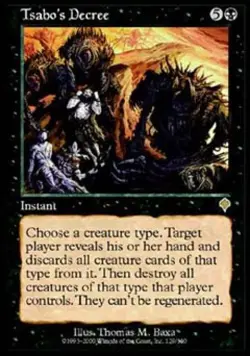 MTG English Tsabo's Decree NM Foil Invasion - Image 1