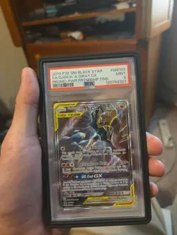 2019 POKEMON SM BLACK STAR PROMO #SM193 FULL ART/GARCHOMP & GIRATINA GX PSA 9 - Image 1