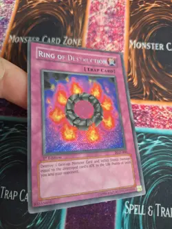 Yugioh Ring of Destruction PGD-000 Secret Rare 1st Edition Lightly Played - Image 2