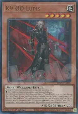 Yugioh - K9-00 Lupis - 1st Edition Ultra Rare NM - Free Holo Card - Image 1