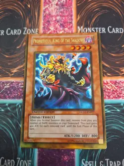 Yugioh Prometheus, King of the Shadows GLD1-EN027 Miscut Gold Rare Limited NM - Image 1