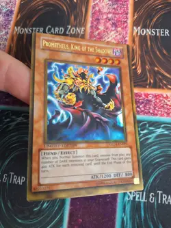 Yugioh Prometheus, King of the Shadows GLD1-EN027 Miscut Gold Rare Limited NM - Image 2