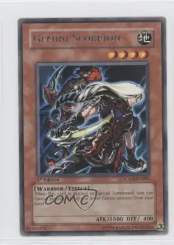 R - Gemini Scorpion 1st Ed. YuGiOh Stardust Overdrive #SOVR-EN085 2009 - Image 1