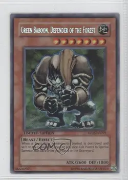 Green Baboon Defender of the Forest Limited Edition YuGiOh Retro Pack 2 2009 - Image 1