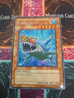 Yugioh Cyber Shark TDGS-EN086 Secret Rare Unlimited NM/LP - Image 1