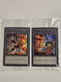 Yuma Token TKN5-EN029 + Yuya Token TKN5-EN030 Yugioh Zexal Set SEALED Mint - Image 1