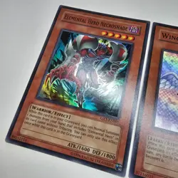 GX1 Elemental Hero Necroshade Winged Kuriboh Hero Ring Super Rare Yugioh Mint - Image 2
