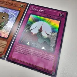 GX1 Elemental Hero Necroshade Winged Kuriboh Hero Ring Super Rare Yugioh Mint - Image 4