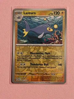Pokemon TCG Scarlet & Violet Stellar Crown Lanturn Reverse Holo Card 49/142 - Image 1