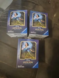 3 Pk Disney Lorcana Snow White 80 Card Deck Box - Image 1