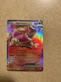 Pokemon Houndoom GX Trading Card - Melting Horn, Grand Flame - Image 1