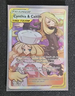 Cynthia & Caitlin - 228/236 - Pokemon Cosmic Eclipse Sun & Moon Full Art Card NM - Image 3