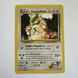 Blaine's Kangaskhan 36/132 WOTC Gym Heroes Uncommon Pokemon Card LP dd - Image 1
