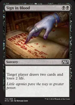 Sign in Blood - Light Play MTG Magic 2015 Core Set - Image 1