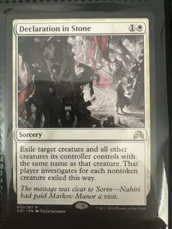 MTG Magic the Gathering Declaration in Stone (12/355) Shadows over Innistrad LP - Image 1