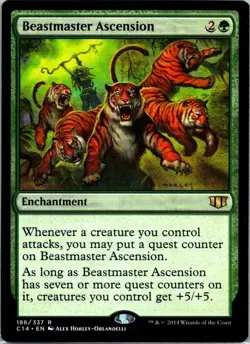 🐾 Beastmaster Ascension 186/337 - Commander 2014 - MTG Magic Card - Rare - NM R - Image 1