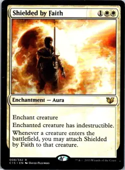🛡 Shielded by Faith 8/342 - Commander 2015 - MTG Magic Card - Rare - NM Regula - Image 1