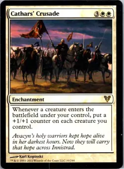 🛡 Cathars' Crusade 10/244 - Avacyn Restored - MTG Magic Card - Rare - NM Regul - Image 1