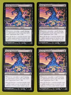 Faerie Tauntings x4 Lorwyn 4x Playset Magic the Gathering MTG - Image 1