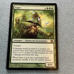 MTG- Vigor-Duels Of The Planeswalkers- Lightly Played Excellent Cond- MAGIC CARD - Image 1