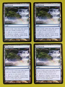 Vivid Creek x4 Lorwyn 4x Playset Magic the Gathering MTG - Image 1