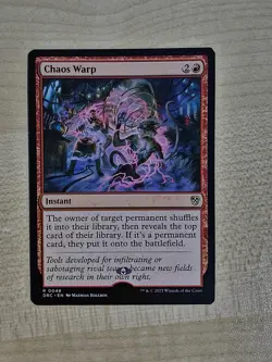 MTG Misprint Chaos Warp Shifted Stamp Aetherdrift - Image 1
