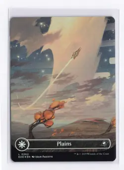 Plains (Borderless) (Foil) 0262 (L) MTG Edge of Eternities (EOE) - Image 1