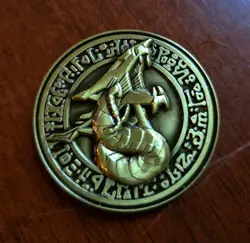 YuGiOh Official Konami National Tournament Pre-Registration Gold Coin - Image 1