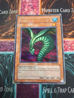 Yugioh Sinister Serpent SDD-002 Prismatic Secret Unlimited Moderately Played - Image 1