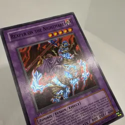 Vintage First Edition Reaper On The Nightmare Super Rare Yugioh Card PGD-078 B - Image 3