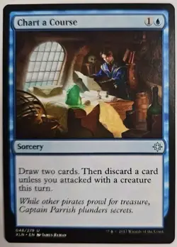 MTG Magic The Gathering Card Chart A Course Sorcery Blue Ixalan 2017 - Image 1