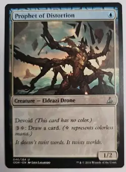MTG Magic The Gathering Card Prophet of Distortion Creature Eldrazi Drone Blue - Image 1