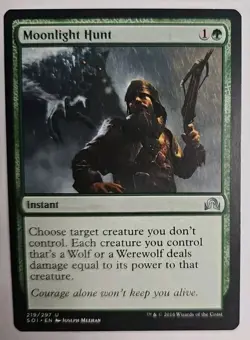 MTG Magic The Gathering Card Moonlight Hunt Instant Green Shadows Over Innistrad - Image 1