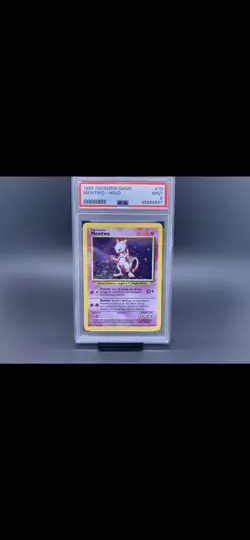 Mewtwo 10/102 Holo PSA 9 Pokemon Base Set Unlimited Graded Card Mint - Image 1