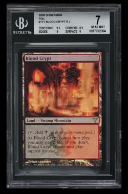 Blood Crypt Foil Dissension Land Rare MTG Card BGS 7 Near Mint With Sub grades - Image 1