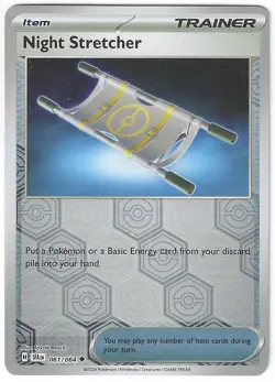 Pokemon TCG - Night Stretcher - SV: Shrouded Fable Uncommon Card #61 Rev Holo - Image 1